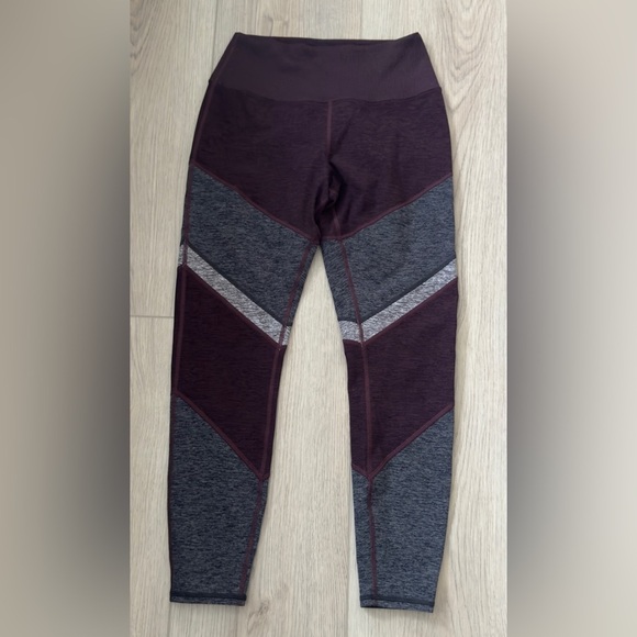 ALO Yoga Women's Burgundy and Gray Leggings 🍷 - Picture 5 of 6